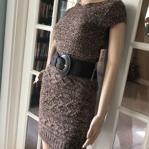 JJ Always NWT sexy brown/tan sweater dress